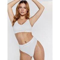 Boux Avenue Scallop Ribbed Bralette - Stone