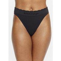 Boux Avenue Scallop Ribbed Brief- Black