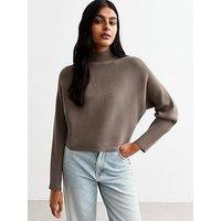 New Look Mink Rib Knit Crop Jumper