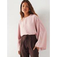 V By Very Oversized Batwing Blouse - Pink