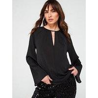 V By Very Cut Out Detail Blouse - Black