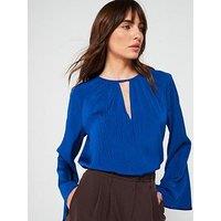 V By Very Cut Out Detail Blouse - Blue