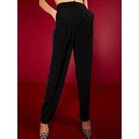 V By Very Satin Side Stripe Trouser - Black