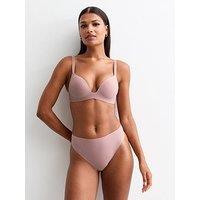 New Look Pink Smooth High Waisted High Leg Thong