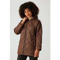Regatta Womens Emila Baffled/Quilted Jacket-Brown
