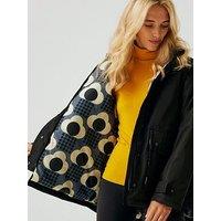 Regatta Womens Orla Kiely Mid Lengthwp Waterproof Insulated Jacket- Rain Cloud Print - Black