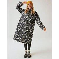Regatta Womens Orla Kiely Long Quilt Baffled/Quilted Jacket-Grey
