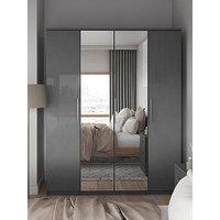 Very Home Prague Gloss 4 Door, 4 Drawer Wardrobe - Fsc Certified