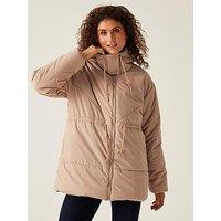 Regatta Womens Rurie Baffled/Quilted Jacket-Taupe