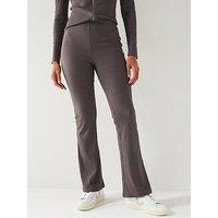 V By Very Rib Kickflare Trouser - Grey