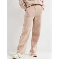 V By Very Wide Leg Sweat Trouser - Brown