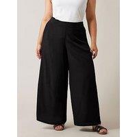Evans Wide Leg Trouser - Black