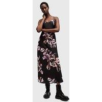 Allsaints Bryony Maxi Dress - Black/Pink