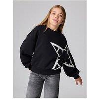 Smallsaints Kids A Star Sweatshirt - Black