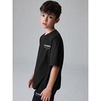 Smallsaints Boys Underground Back Print Logo Tee - Black
