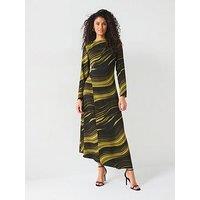 V By Very Drape Abstract Print Midi Dress - Multi