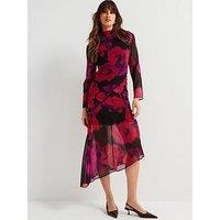 V By Very Floral Printed Column Midi Dress - Multi