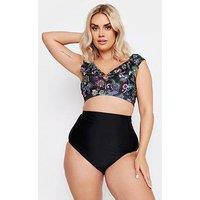 Yours Curve Super High Waisted Brief - Black