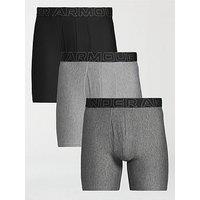 Under Armour Performance Tech 6Inch 3Pack Boxers - Grey