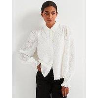 Pieces Pina Long Sleeve Shirt - White