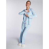 Boux Avenue Heart Check Fleece Pj In A Big - Powder Blue