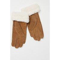 Fatface Suede Glove - Brown