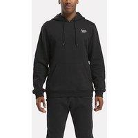 Reebok Mens Identity Small Logo Fleece Hoodie - Black