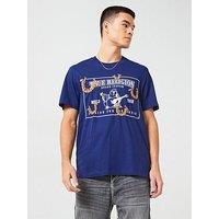 True Religion Puff Horse Shoe T-Shirt - Blue