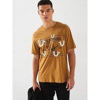 True Religion Puff Horse Shoe T-Shirt - Dark Yellow