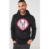 True Religion Applique Pullover Hoodie - Black
