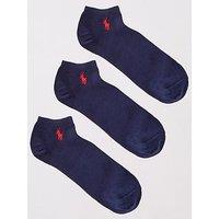 Polo Ralph Lauren 3 Pack Small Logo Trainer Socks - Navy