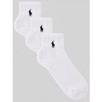 Polo Ralph Lauren 3 Pack Quarter Crew Socks - White