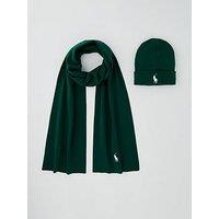 Polo Ralph Lauren Pima Cotton Hat & Scarf Gift Set - Dark Green