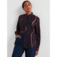 Ps Paul Smith Swirl Print Long Sleeve Shirt - Blue