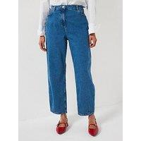 Ps Paul Smith Barrel Leg Emb Jean - Blue