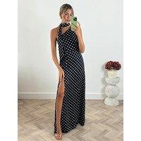 Style Cheat One-Shoulder Satin Maxi Dress - Mono