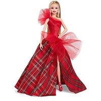 Barbie Signature 2024 Holiday Fashion Doll - Blonde With Plaid Gown