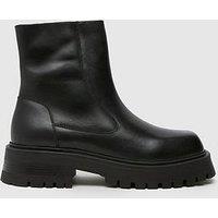 Schuh Alicia Square Toe Chunky Boot - Black