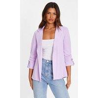 Quiz Lilac Ruched Sleeve Tailored Blazer