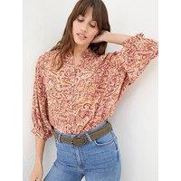 Fatface Evelyn Wild Paisley Blouse - Pink