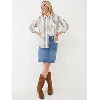 Fatface Carolin Stripe Shirt - Multi - Pink