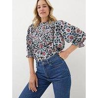 Fatface Elody Wild Floral Blouse - Black