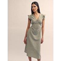 Nobodys Child Lily Gingham Midi Dress - Green