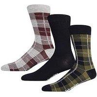 Wrangler 3-Pack Tartan Check Crew Socks - Multi