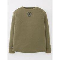 Converse Older Boys Core Long Sleeve T-Shirt - Khaki
