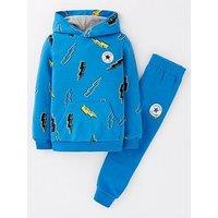 Converse Younger Boys Flash Forward Printed Hoodie And Joggers Set - Blue