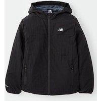 New Balance Junior Boys Athletics Woven Mesh Lined Jacket - Black