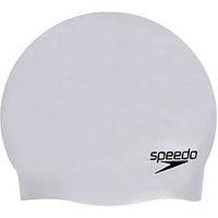 Speedo Plain Moulded Silicone Cap - Silver