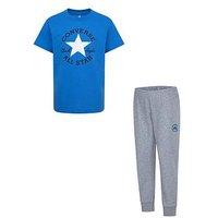 Converse Younger Boys Dissected Chuck Patch T-Shirt And Jogger Set - Dark Grey