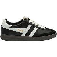 Gola Women'S Cyclone Leather Trainers - Black/White